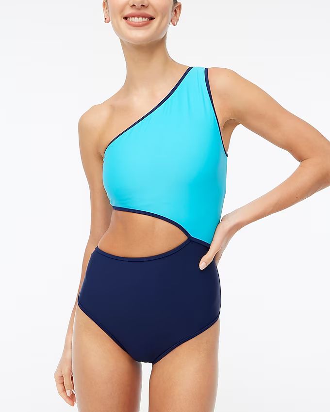 Cutout one-shoulder one-piece swimsuit | J.Crew Factory