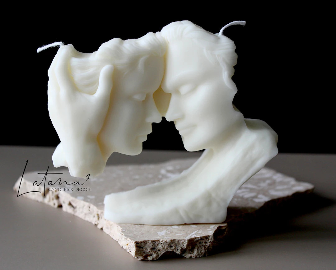 Love Candle Couple Love Candle Face Candle Couple Kiss Candle Kiss Shaped Candle Home Decor Gift ... | Etsy (US)