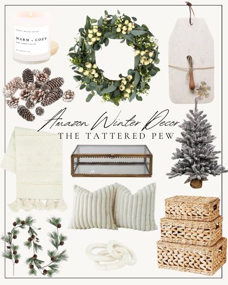 Winter decor finds from Amazon! 

Fluffy throw pillows, cozy throw blanket, winter wreath, pinecone decorations, pine tree decor, winter garland, charcuterie board, winter warm and cozy candle  

#LTKhome #LTKstyletip #LTKfindsunder100