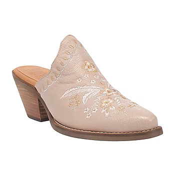 Dingo Women's Wildflower Leather Round Toe Mules | JCPenney