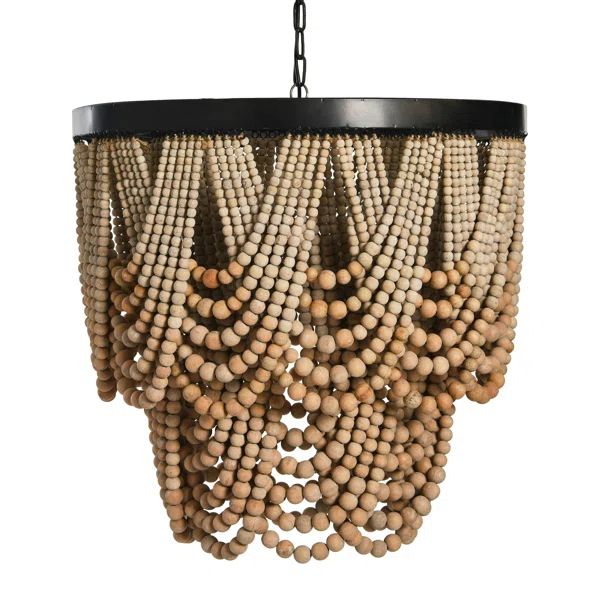 Hatfield 3 - Light Unique Tiered Chandelier with Beaded Accents | Wayfair North America