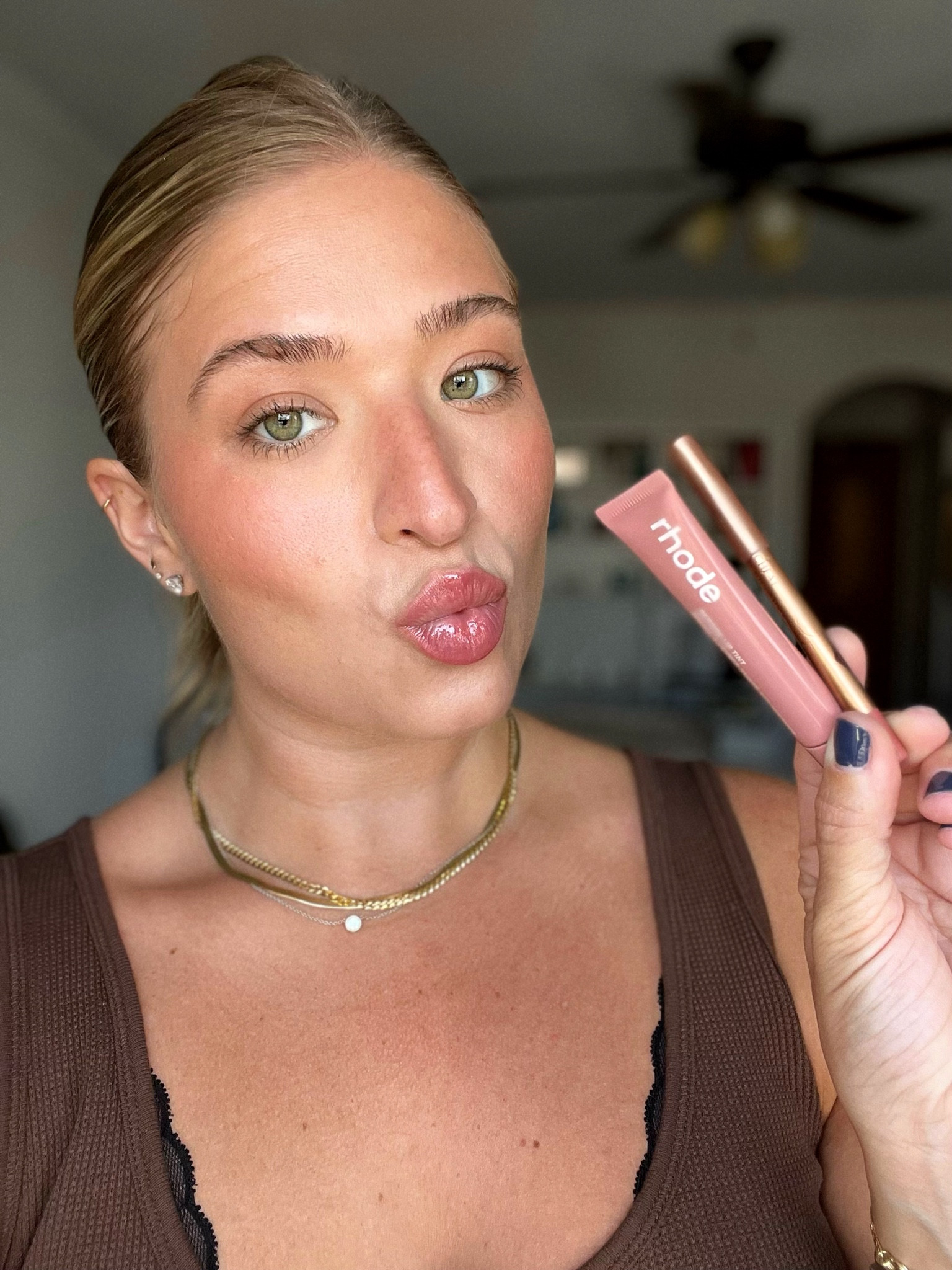 Current favorite gym lip combo! Charlotte Tilbury lip pencil in Pillow Talk and the new Rhode tinted lip peptide treatment in Toast

#LTKbeauty