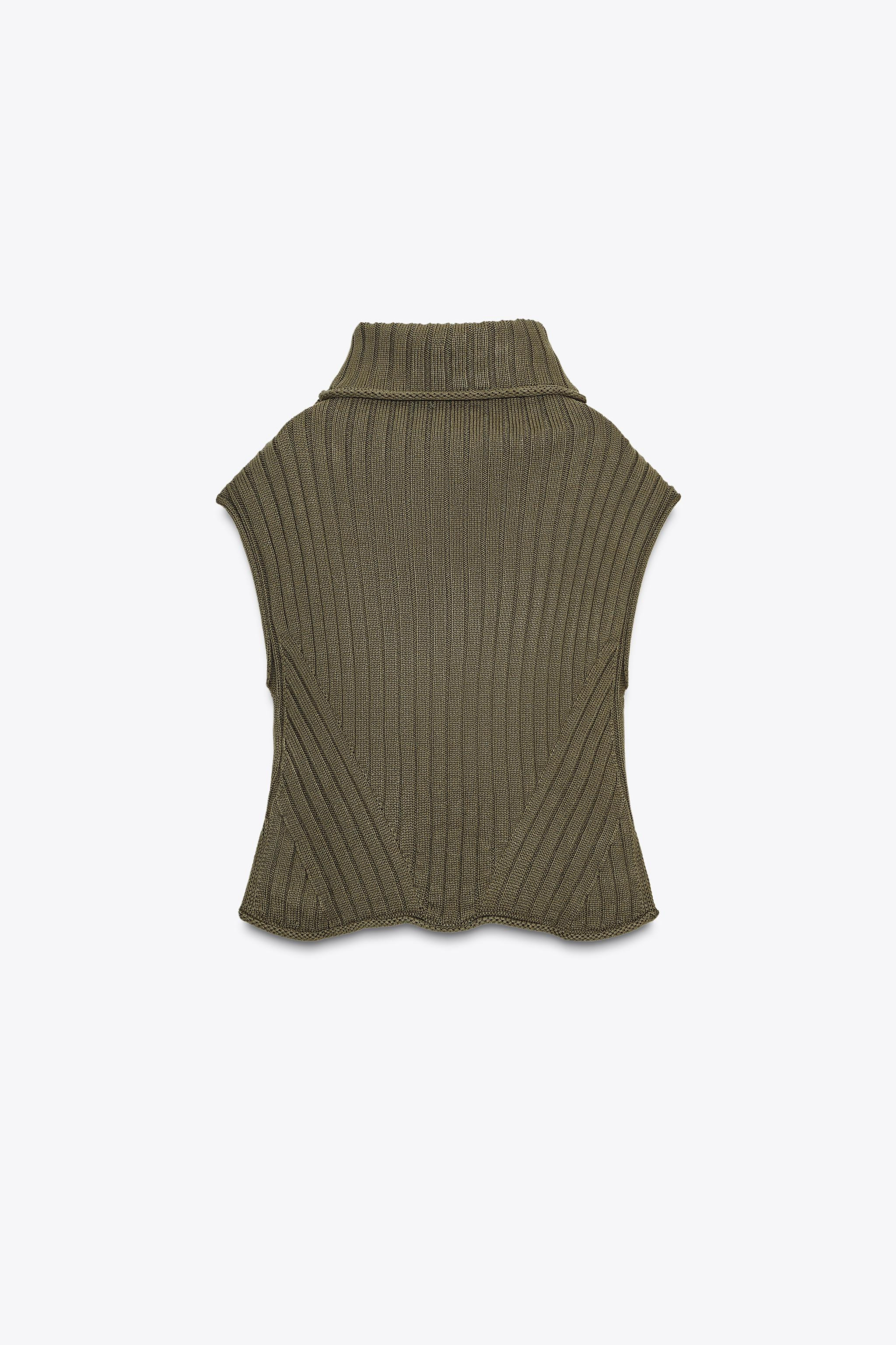 HIGH NECK KNIT VEST | Zara US