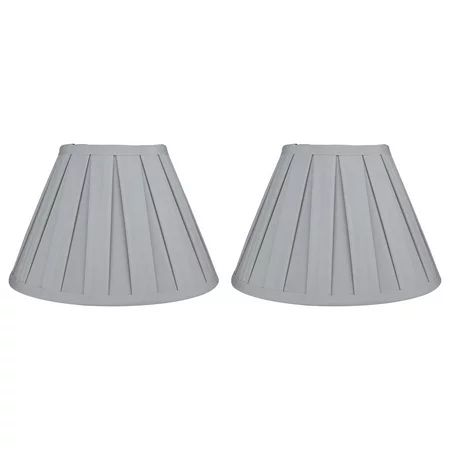 Empire Box Pleat Lamp Shade 5 x10 x7 Light Gray Set of 2 | Walmart (US)