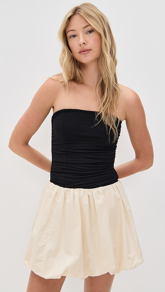 Strapless Two Tone Bubble Midi Dress | Shopbop