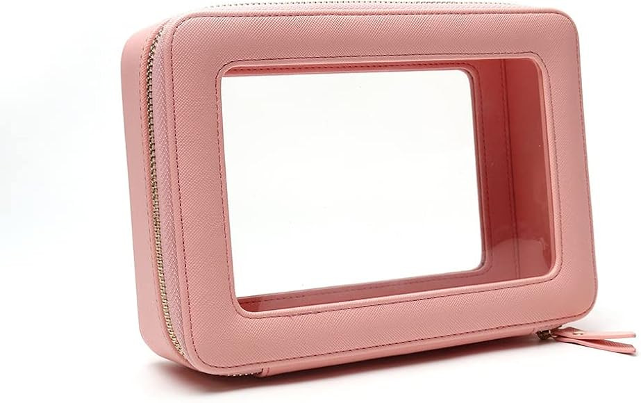 SANHECUN Toiletry bag waterproof cosmetic organizer with hanging hook for travelling (Pink) | Amazon (US)