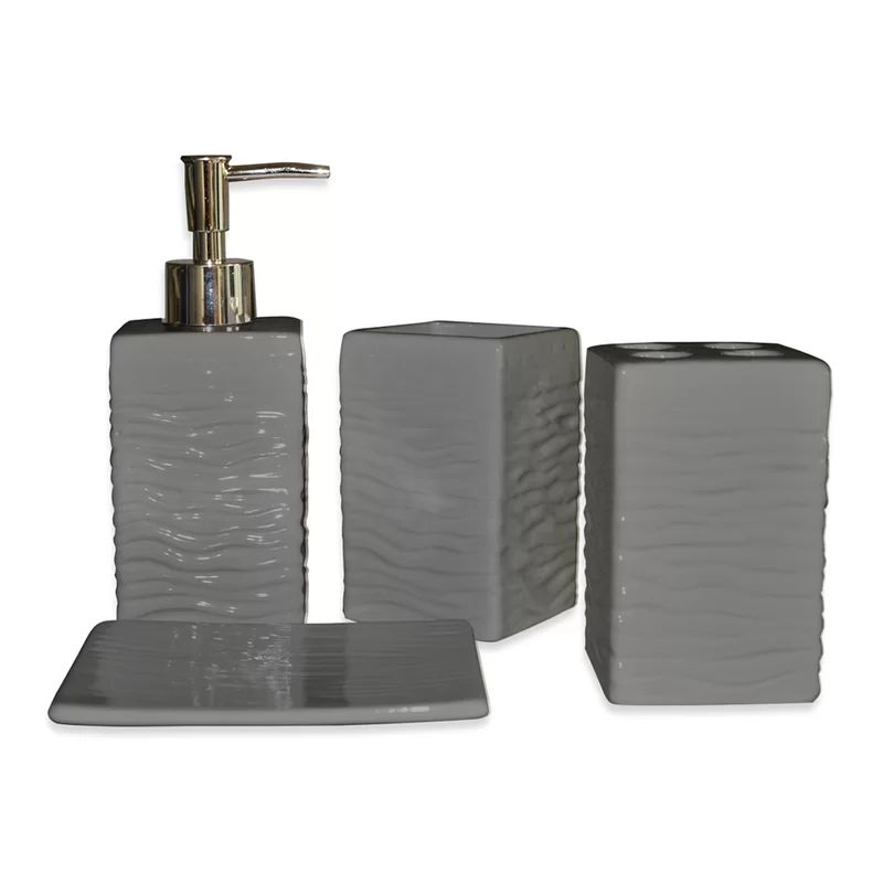 Federico Ceramic 4 Piece Bathroom Accessory Set | Wayfair North America