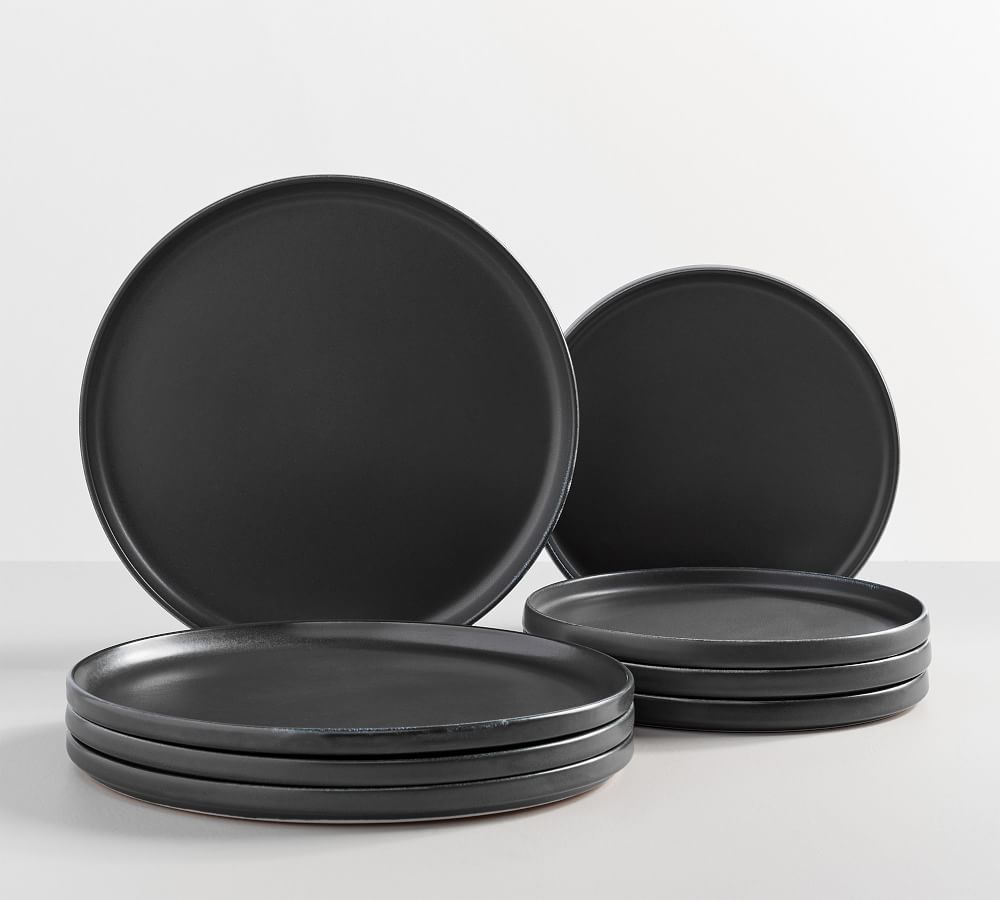 Mason Modern Stoneware 8-Piece Dinnerware Set - Charcoal | Pottery Barn (US)