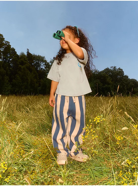 Chilli T-shirt and Stripe Wide Leg Joggers Outfit | George