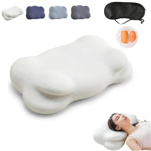 Viclemar Mellow Sleep Pillow, Mellow Cloud Pillow, Ergonomic Memory Foam Pillows, Adjustable Cervical Neck Support Pillow, for Side Back Stomach Sleepers (White) | Amazon (US)