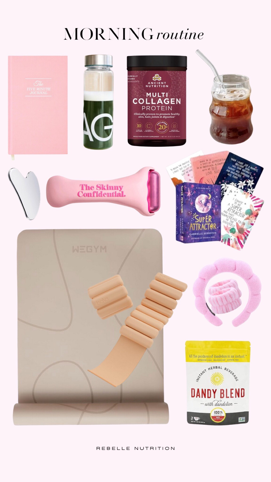 Build a healthy and mindful morning routine to build productivity! Start off with Dandy tea, Athletic Greens and collagen, get in a yoga flow or workout, use my favorite facial tools and increase mindfulness with journaling and Super Attractor cards! 

Morning routine, clean girl morning routine, entrepreneur morning routine, productive morning routine, productivity morning routine, success morning routine, facial roller, ice roller, gua sha, yoga mat, ankle weights, Bala weights, dandy tea, skincare headband, super attractor cards, glass cups, cute cups, glass straws, five minute journal

#LTKfitness #LTKfindsunder100 #LTKbeauty