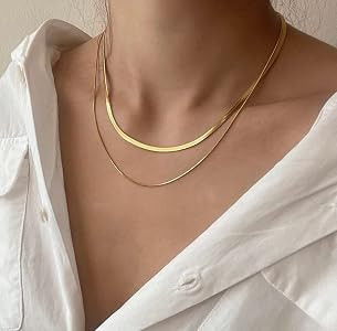 Natural Freshwater Baroque Pearl Necklace 14K Gold Plated Dainty Choker Necklace for Women Girls ... | Amazon (US)