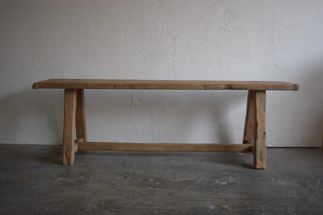 Made To Order: Accent bench wood antique-inspired 62" L | Etsy (US)