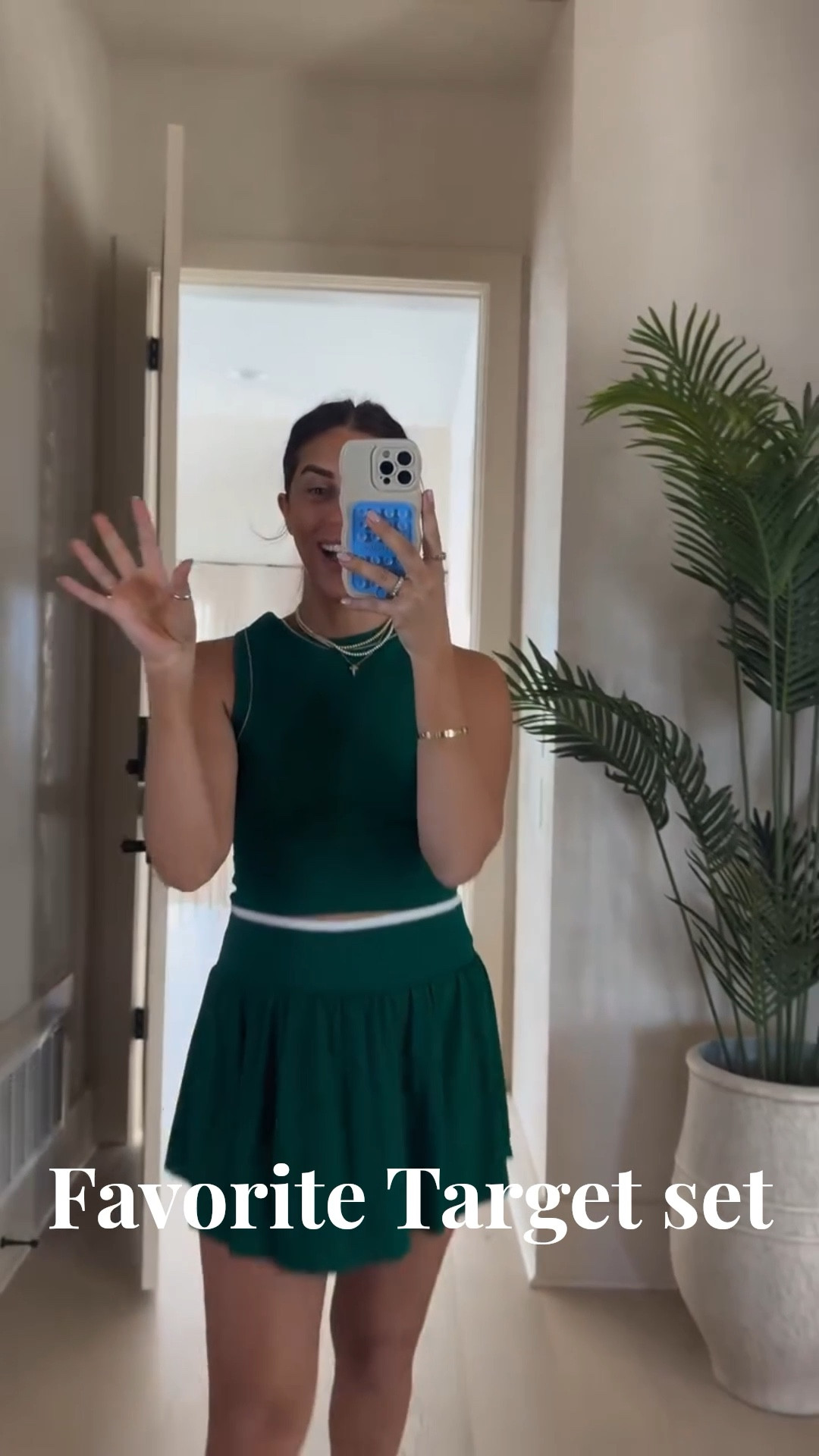 Not on sale but if you’re shopping Target this weekend, this is my favorite set! $25 skirt & $20 top from target! Great quality & I ordered in all 3 colors! 