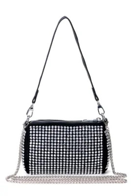 Bolsa Feminina Transversal Pequena Strass Star Shop Prata | Dafiti (BR)