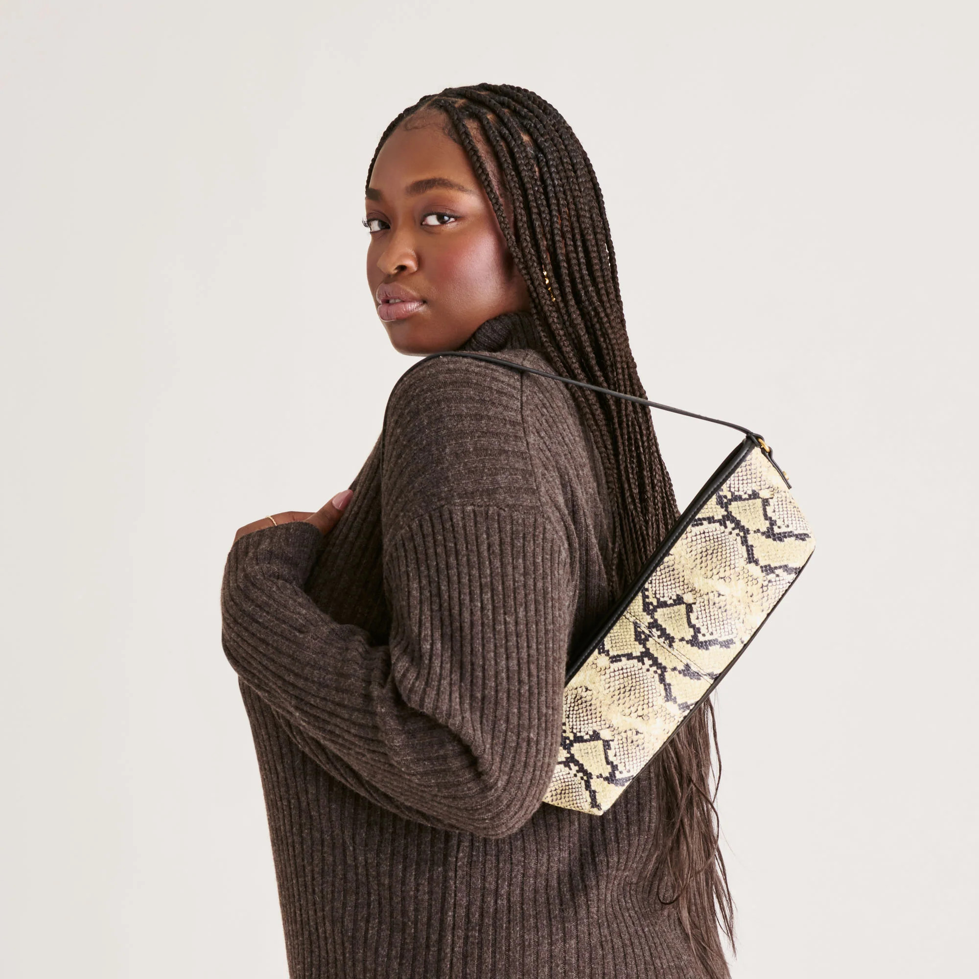 Savaii Shoulder Bag Black White Snake Stella | DolceVita.com