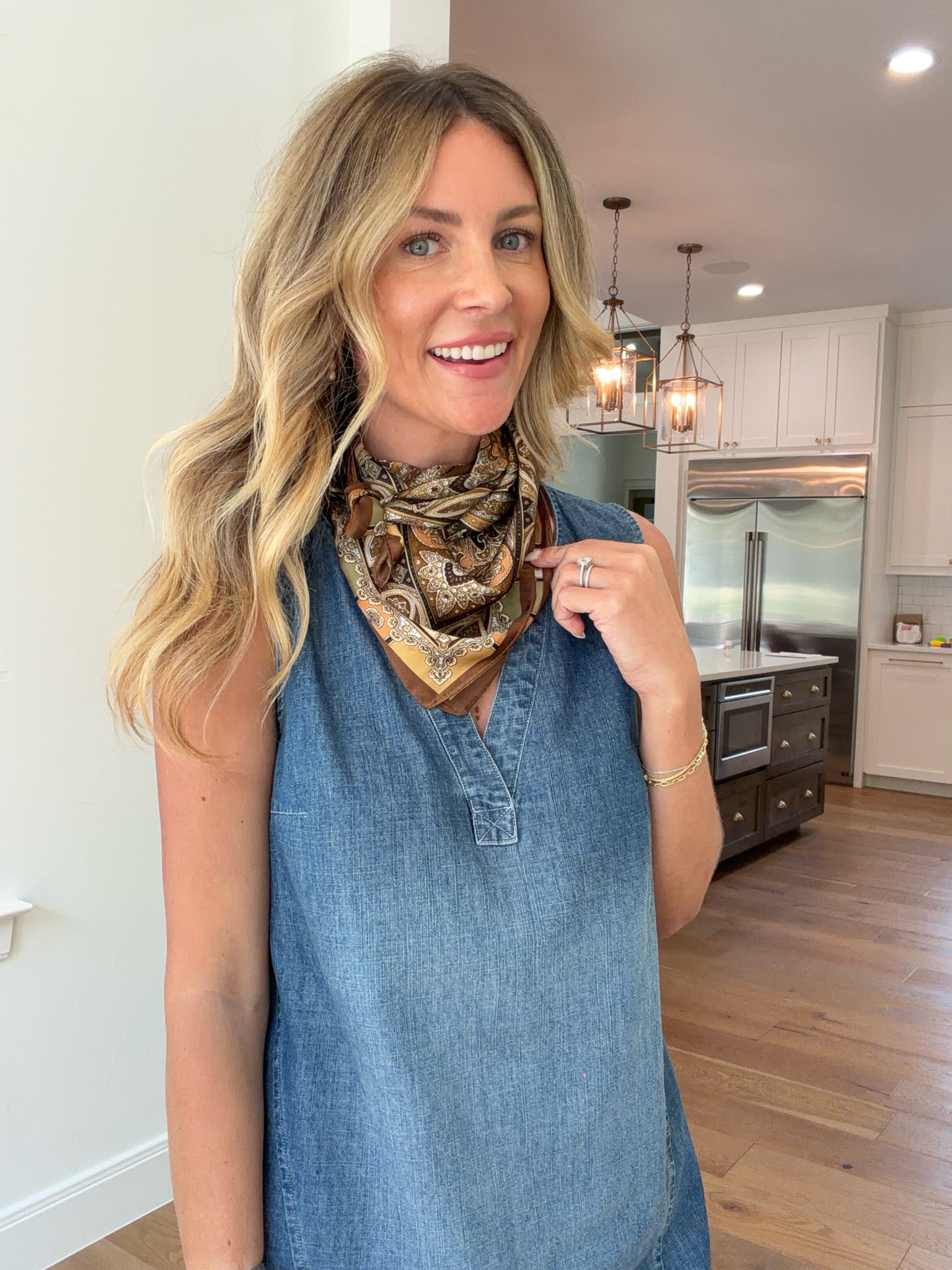 How I tie my scarves from Amazon! Summer outfit over 40

#LTKootd #LTKSeasonal #LTKOver40
