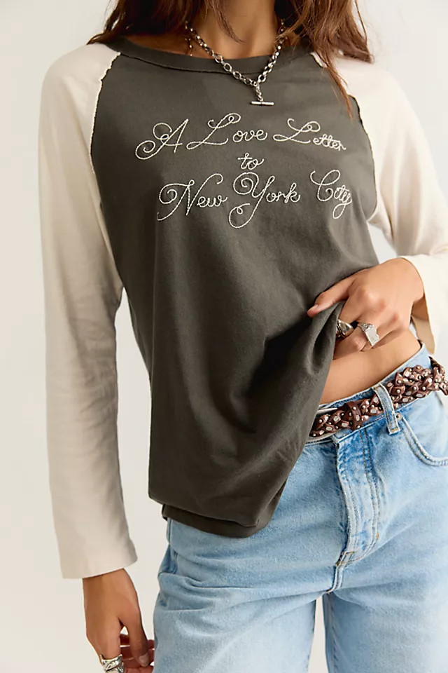 Love Letters Raglan Tee | Free People (Global - UK&FR Excluded)