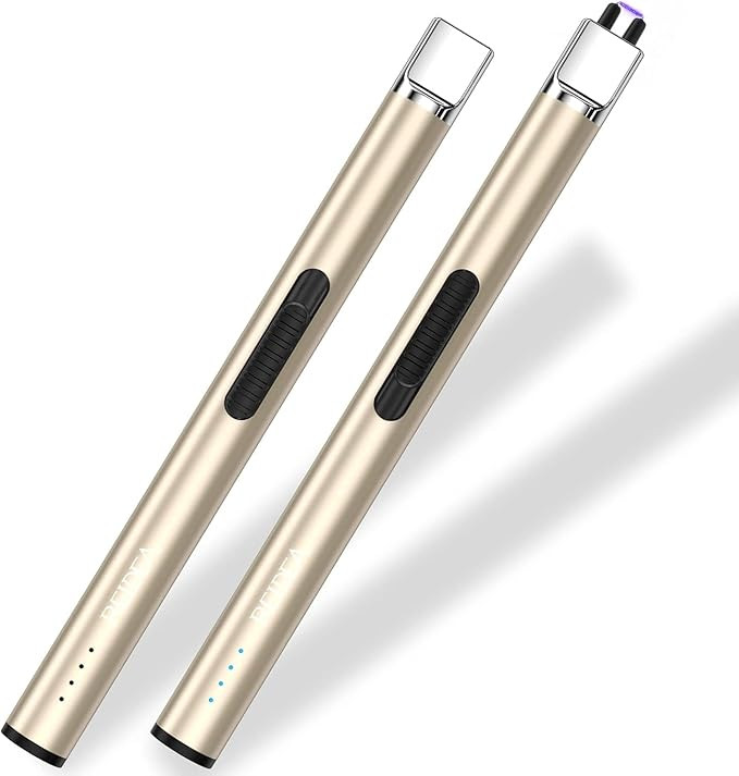 REIDEA Lighters 2 Pack S4 Pro Electric USB Rechargeable Safety Lock with LED Battery Indicator Fl... | Amazon (US)