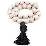 Natalia Tykhoniuk Wooden Bead Garland – Farmhouse Beads for Rustic Home Décor – Hand Painted Prayer  | Amazon (US)