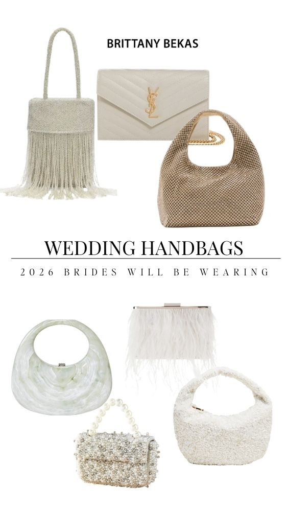 Bridal handbags are officially part of the look in 2026. Mini bags, pearl textures, fringe details, and styles you can wear again long after the wedding. Perfect for rehearsal dinners, welcome parties, and after parties.

Bridal bags, wedding handbags 2026, engagement party outfits, wedding accessories you’ll rewear. 

 #LTKWedding