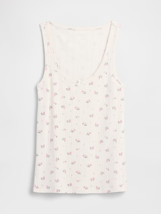 Pointelle Scoopneck PJ Tank Top | Gap Factory