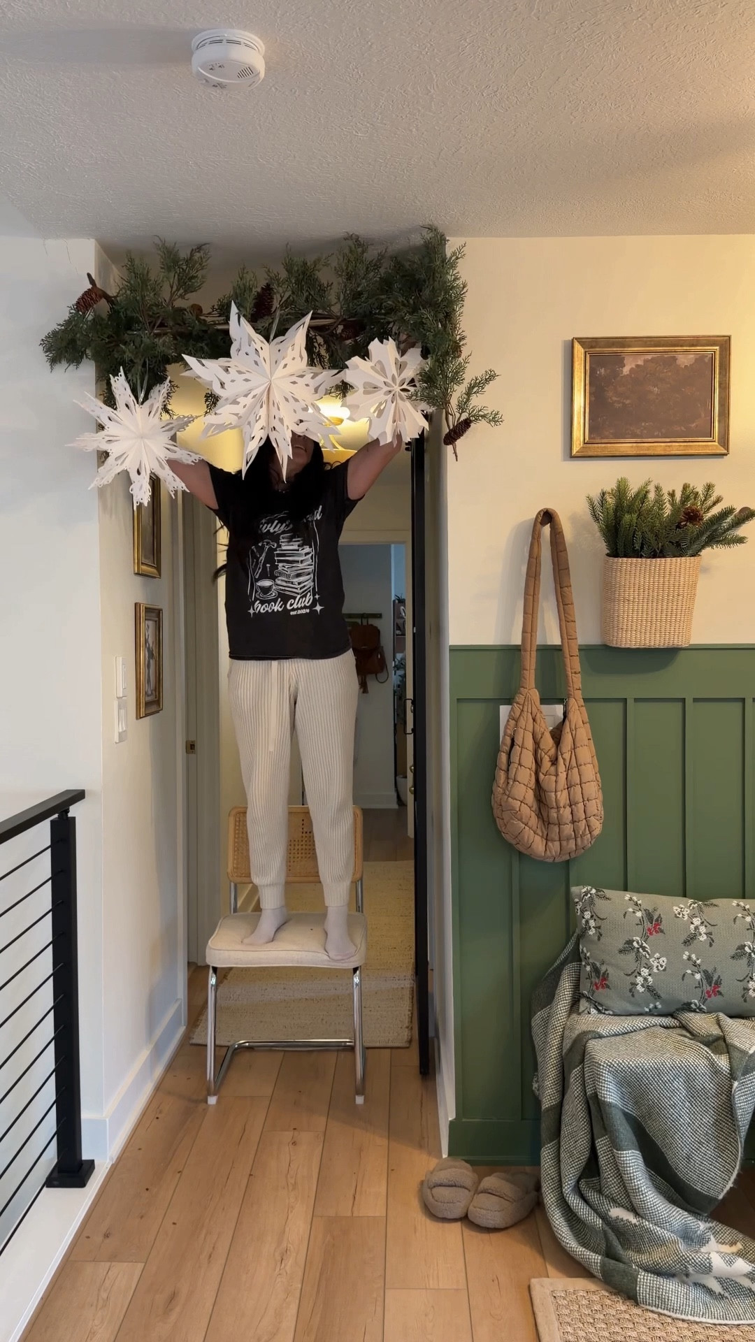 Viral tension rod garland hack 

#LTKSeasonal #LTKHoliday #LTKHome