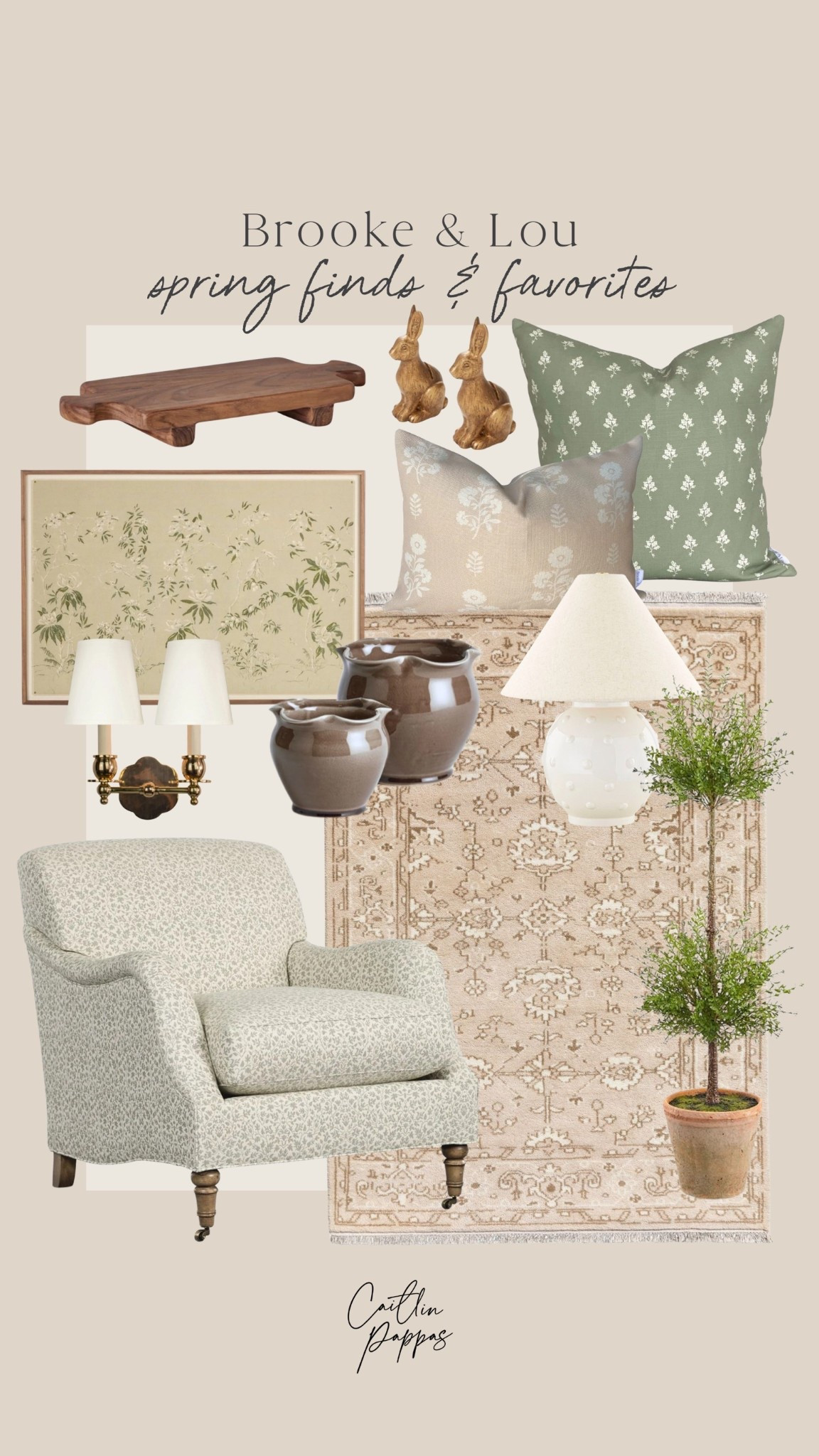 Brooke & Lou spring finds and favorites 🤍 Loving these pretty neutral and pastel home furniture and decor pieces. Those gold bunnies are so cute, and this wall art is beautiful! 🙌🏻

#LTKSpringSale #LTKHome #LTKSeasonal