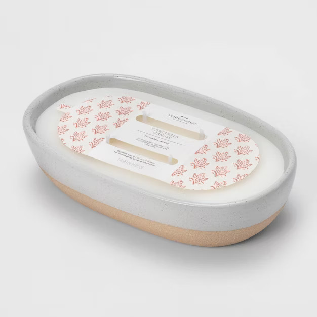 15oz Long Ceramic Citronella Candle White - Threshold™ | Target