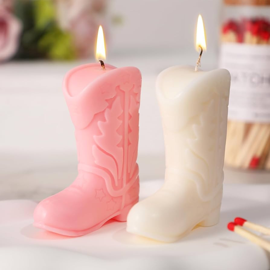 Tuitessine Cowgirl Decor Novelty Boot Candle Birthday Gifts for Woman Girlfriend Decorative Candl... | Amazon (US)