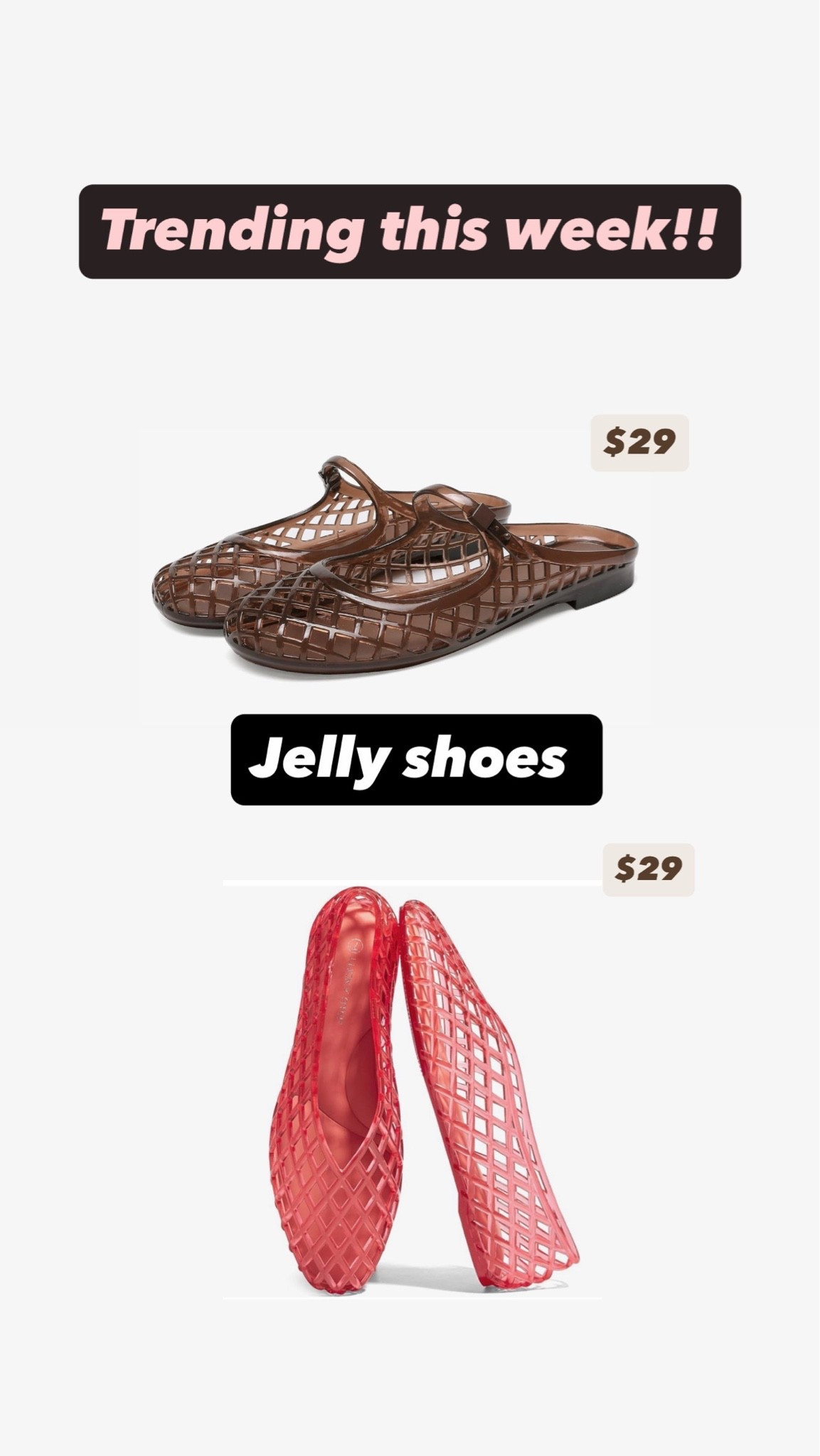 Jelly shoes.  Trending this week !!