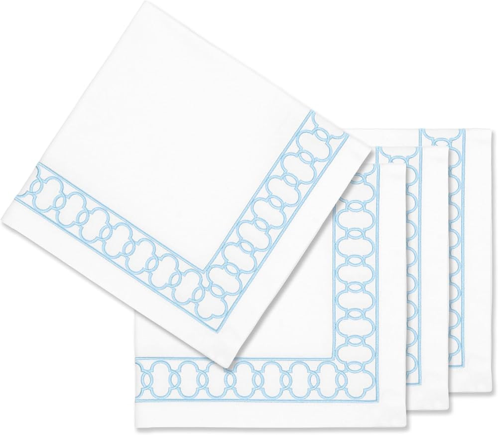 Hofdeco Premium Coastal Patio Indoor Outdoor Napkin Set of 4, 20”x20” Washable Dinner Napkins... | Amazon (US)