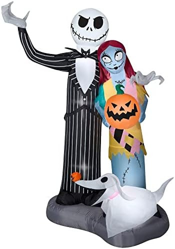Airblown Inflatable Halloween Jack Skellington Nightmare Before Christmas Scene 6FT Tall by Gemmy... | Amazon (US)