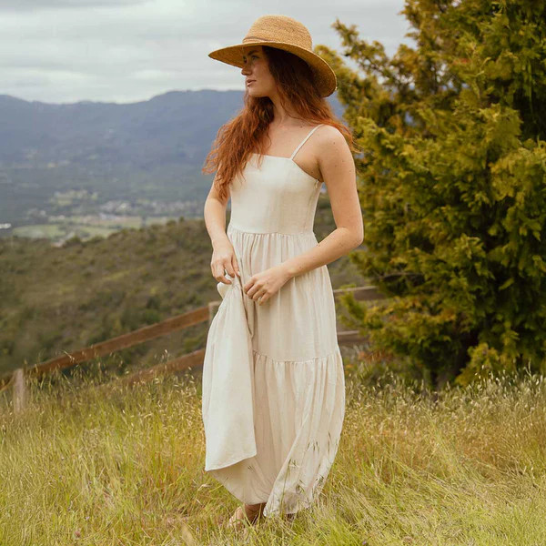 Cabo Midi Dress, Sand | Albion Fit