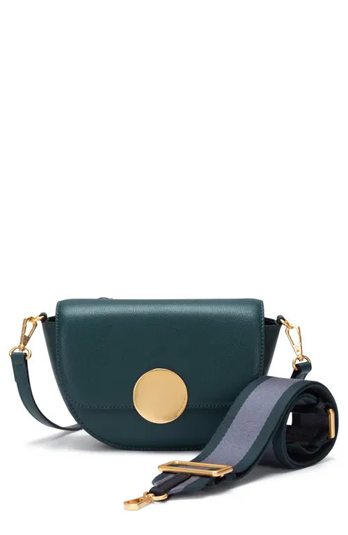 Oryany Lottie Leather Saddle Crossbody Bag in Deep Green at Nordstrom | Nordstrom