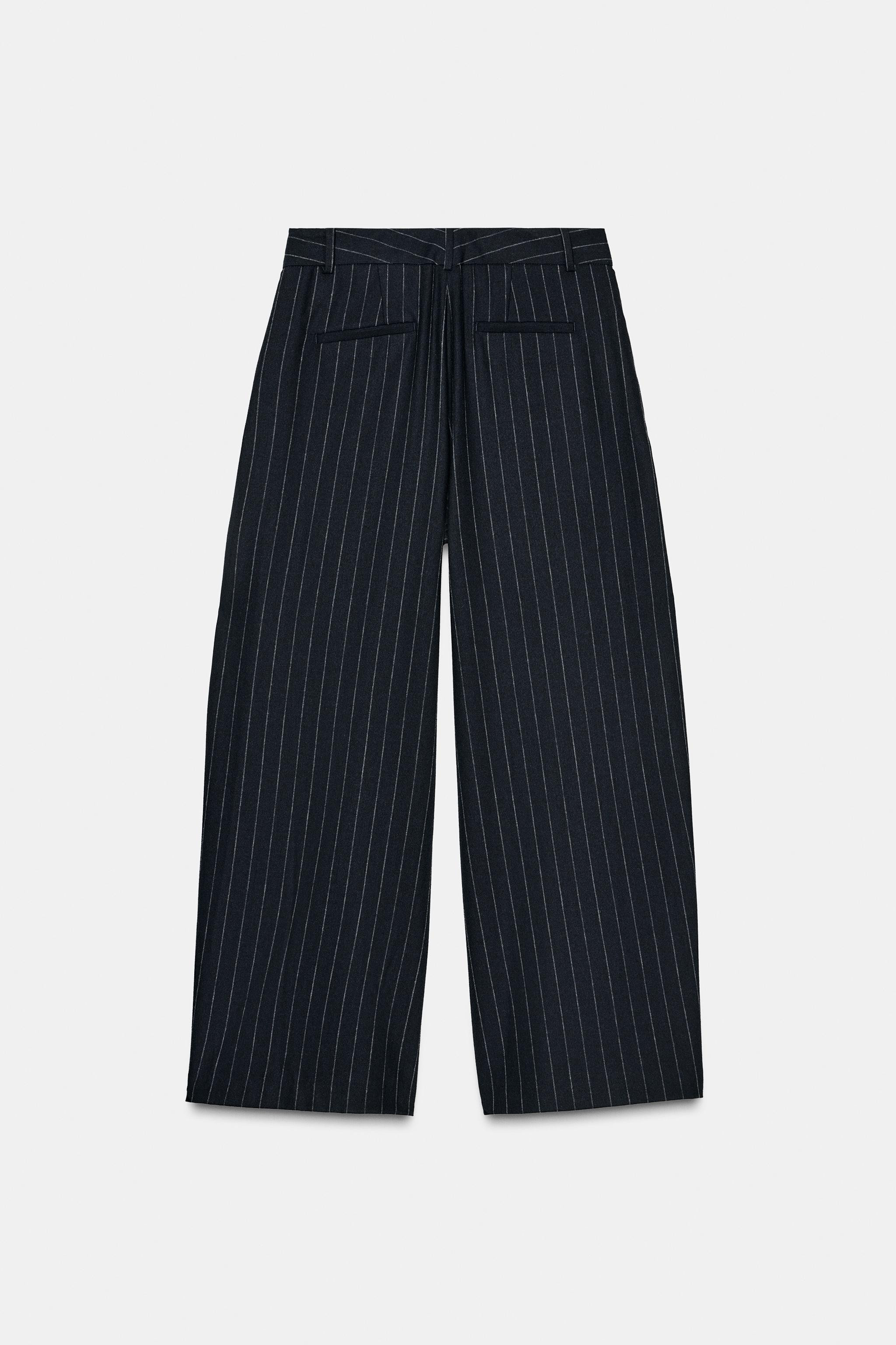 ZW COLLECTION WOOL PINSTRIPE PANTS | Zara US
