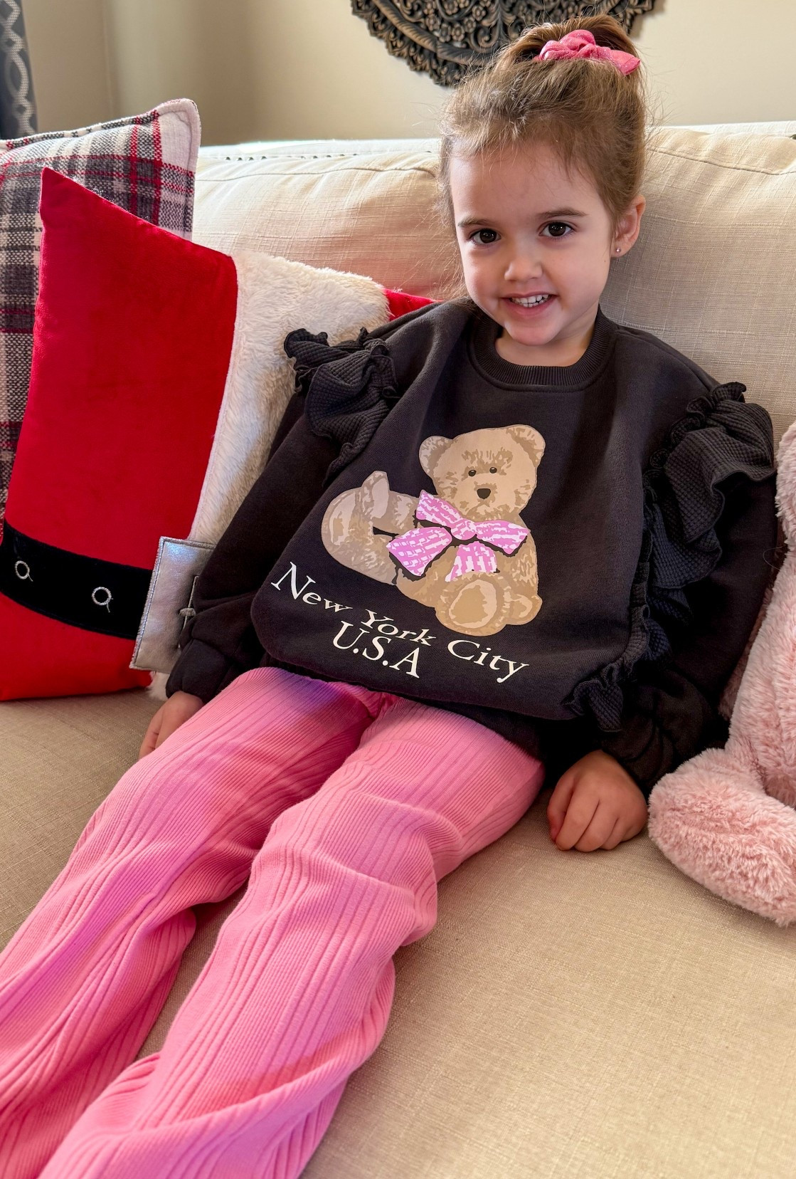 Her adorable teddy bear 🧸 sweatshirt is 50% off! Teddy bears. Baby girls. Toddler girls. Girls clothes. School looks. Winter looks. Kids sweatshirts. Baby sweatshirt 

#LTKBaby #LTKdayinmylife #LTKKids