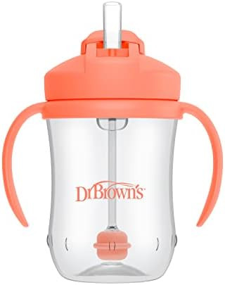 Dr. Brown's Milestones Baby's First Straw Cup, Training Cup with Weighted Straw, 9 oz/270 mL, BPA... | Amazon (US)