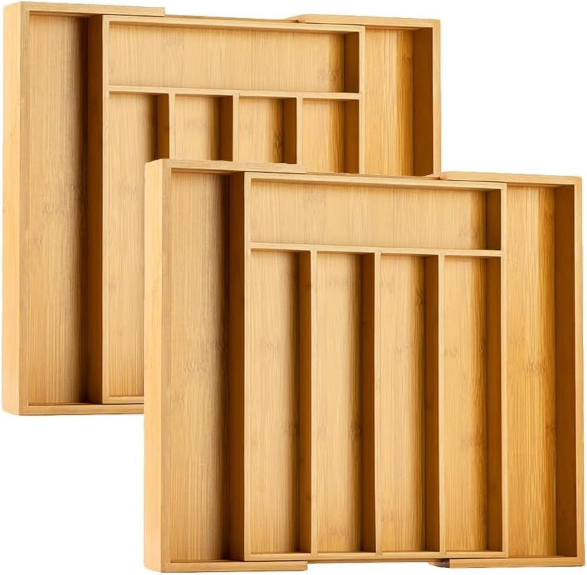 Amazon.com - Kitchen Silverware Drawer Organizer and Storage Flatware Cutlery Utensil Holder Spic... | Amazon (US)