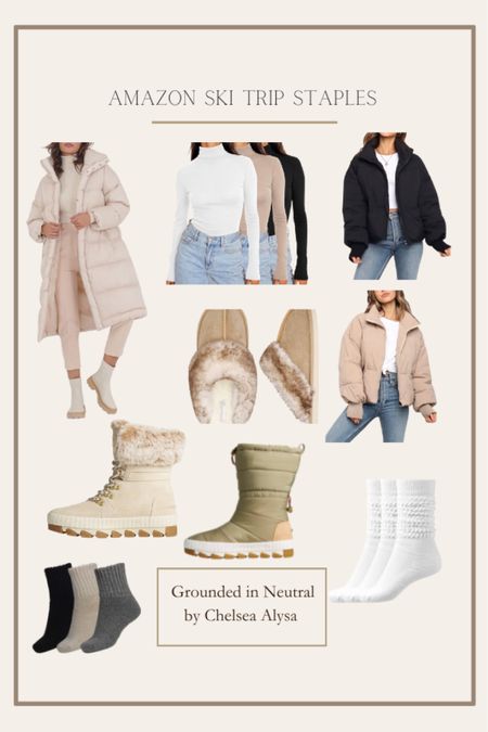 Boots are on major sale! Amazon ski trip staples! 

Boots, jackets, tees, turtlenecks, slippers, boots, socks, cold weather,  neutral style, amazon fashion 

#LTKshoecrush #LTKsalealert #LTKstyletip