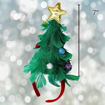Needzo Christmas Headbands, Festive Holiday Hair Accessory for Women, One Size Fits Most | Amazon (US)