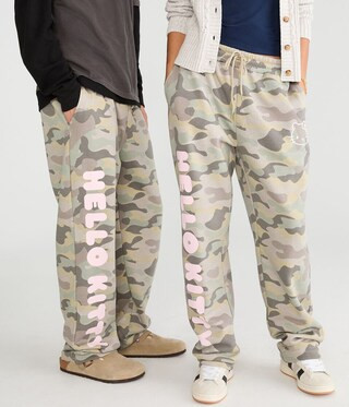 Hello Kitty | Aero Camo Straight Leg Sweatpants | Aeropostale