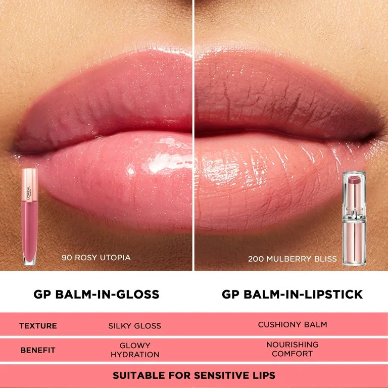 L'Oreal Paris Glow Paradise Lip Balm-in-Gloss with Pomegranate Extract, Blissful Blush | Walmart (US)