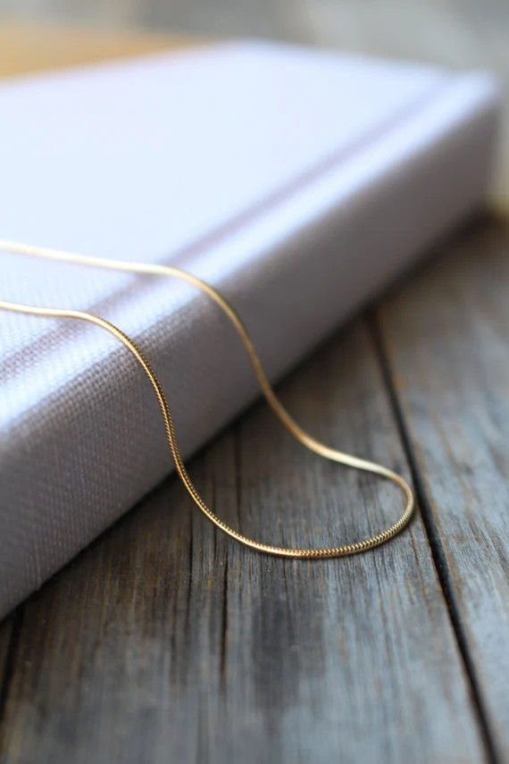 Gold Snake Chain Necklace for Women - 1mm 16 18 20 inches - Replacement Gold Chain | Etsy (US)