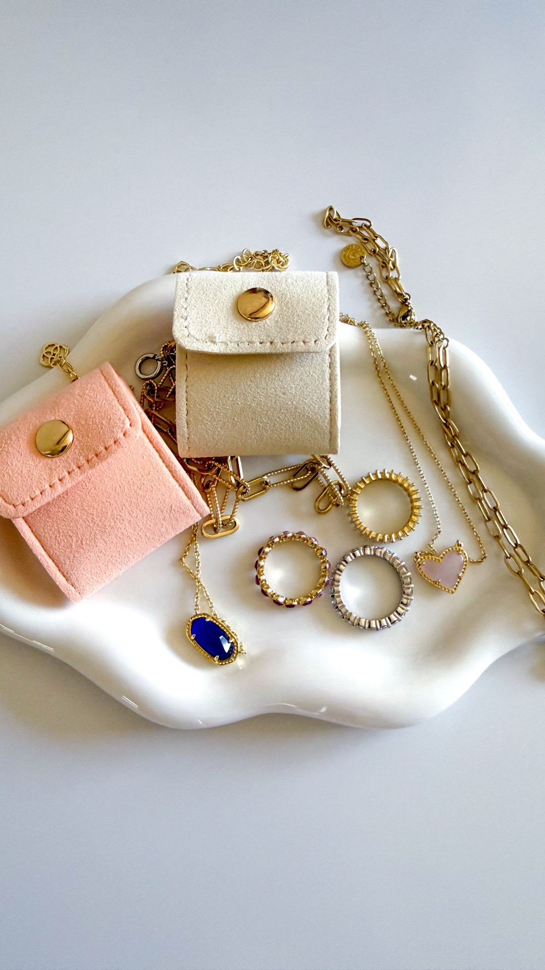 These mini jewelry bags are ideal for storing rings and necklaces while traveling. Small and compact and very inexpensive.

#LTKSeasonal #LTKHome #LTKTravel