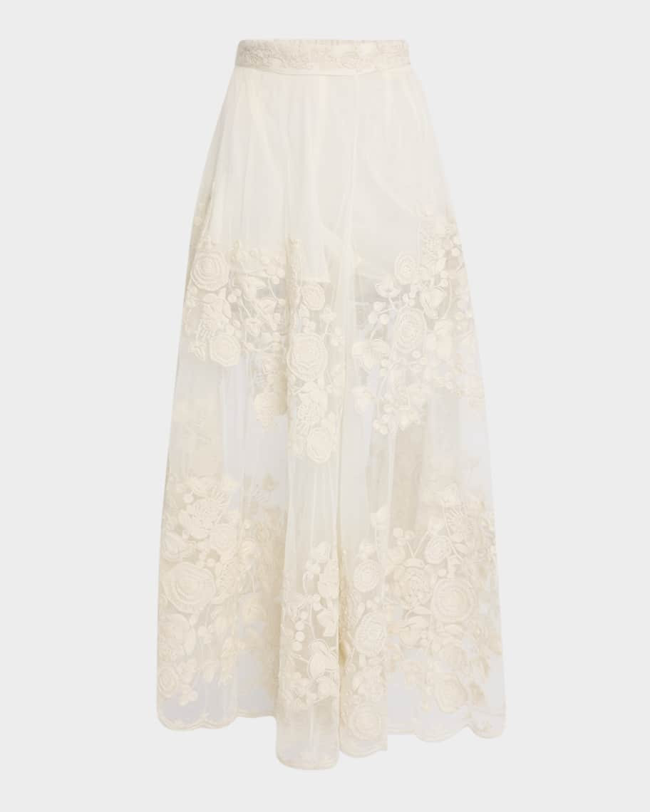 Arielle Pull-On Lace Flare Pants | Neiman Marcus