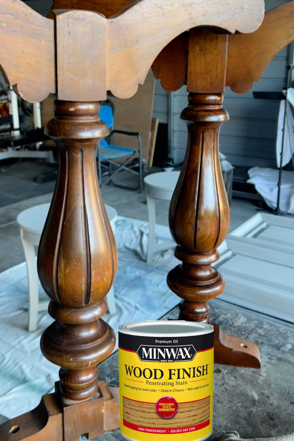 Minwax stain is my absolute favorite and go to for all the projects. I used Golden Oak on this 1940’s table to bring out its natural beauty.  Side by side with and without stain  

#LTKHome #LTKU