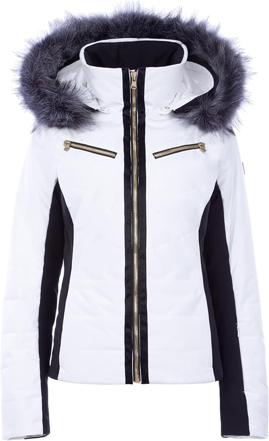 Fera Women's waterproof shorter-length insulated Lily ski jacket with detachable faux fur trimmed... | Amazon (US)