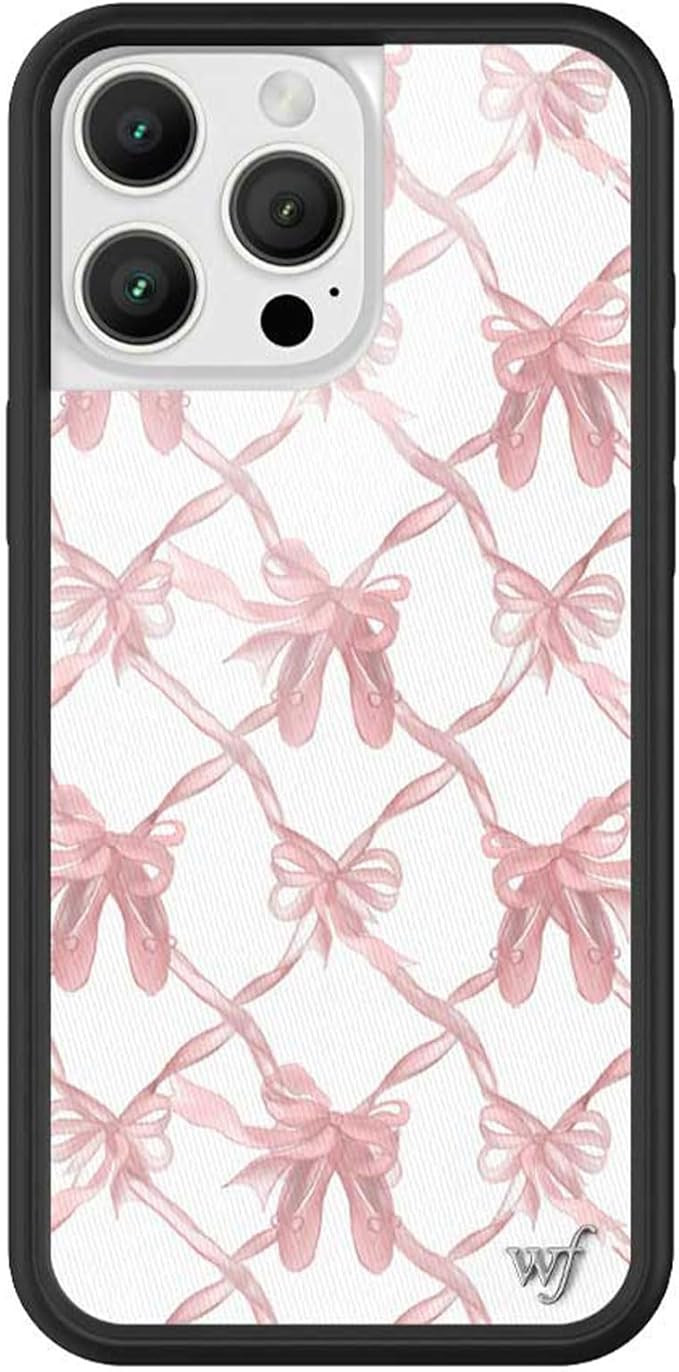 Wildflower Cases - On Pointe, Compatible with Apple iPhone 16 Pro Max | Pink White Bows Girl Aest... | Amazon (US)