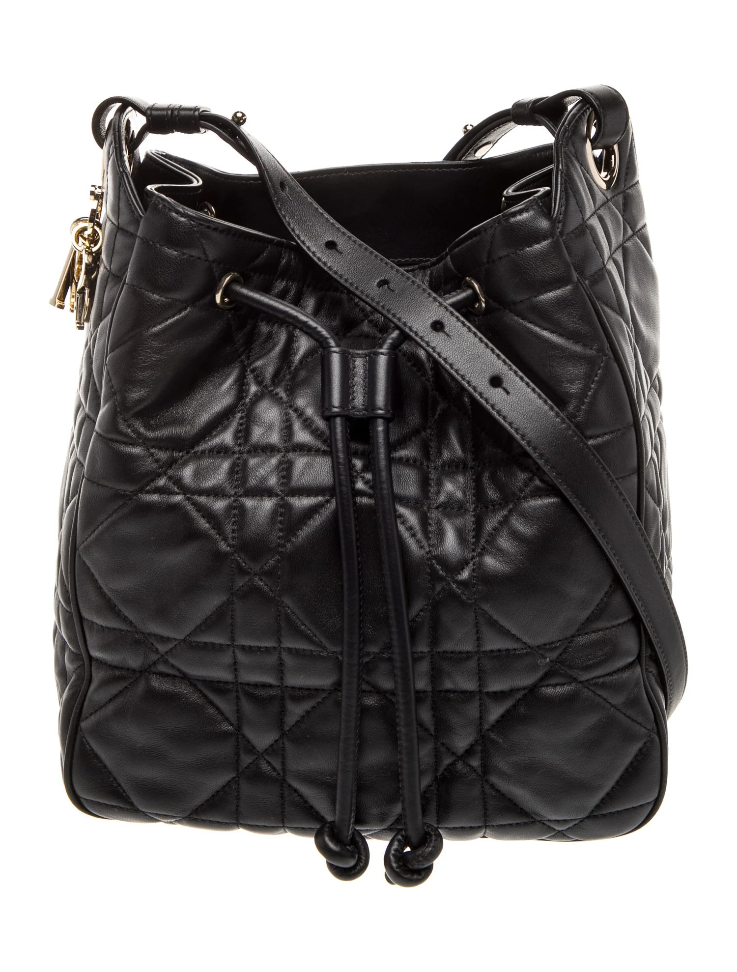 Christian Dior Cannage D-Motion Medium 2025 - Black Bucket Bags, Handbags - CHR582789 | The RealR... | The RealReal